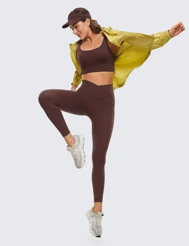 Vista 3 de CRZ YOGA Butterluxe - Leggings de entrenamiento con cintura cruzada para mujer, con bolsillos, 25 pulgadas, cintura alta en V, pantalones de yoga