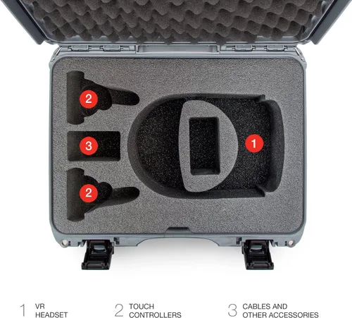 Vista 6 de Nanuk 925 Estuche rígido impermeable con inserto de espuma para Oculus Quest 2 - Plata