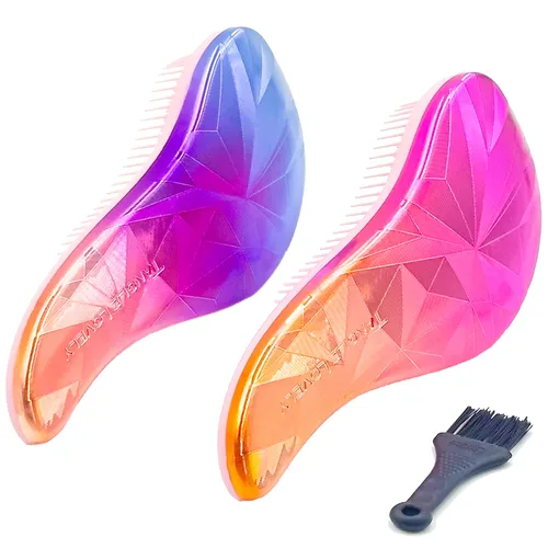 Vista 13 de WYNK Cepillo desenredante para adultos y niños, peine desenredante, herramientas y aparatos de peinado para cabello