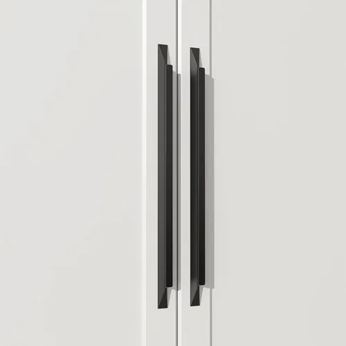 Vista 13 de Goldenwarm - Paquete de 5 manijas negras para cajones de 3-3/4 pulgadas, herrajes modernos para armarios, manijas para puertas de baño y vestidores
