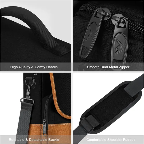 Vista 21 de MATEIN Bolsa tipo mensajero para hombres, mochila escolar para adolescentes, ligera de 17.3 pulgadas, maletín para laptop grande, bolsa cruzada