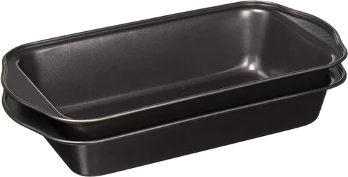 Vista 7 de Evelots Pan de carne que drena grasa, antiadherente, para cocinar, hornear, más sabor, juego de 2 piezas