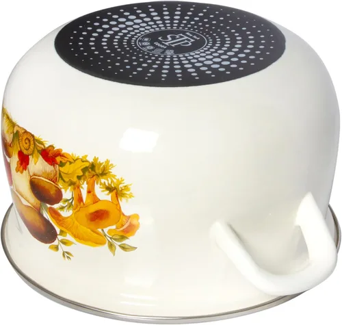 Vista 9 de STP GOODS Olla de aluminio esmaltado para setas y vientre, cazuela profunda con tapa de vidrio, utensilios de cocina, olla para sopa