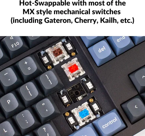 Vista 3 de Keychron Q3 QMKVIA Teclado mecánico personalizado con cable diseño sin tenteclas macro programable con interruptor Gateron G Pro Brown