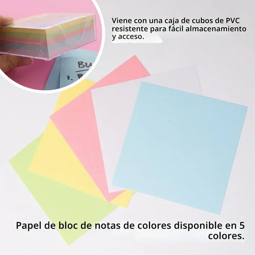 Vista 3 de BAZIC Products Cubo de papel de color de 300 unidades con bandeja, para escuela, oficina, hogar
