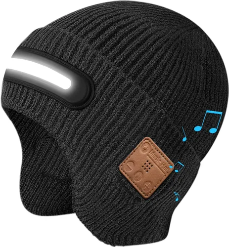 Vista 10 de Bluetooth Beanie with Light, HD Stereo Sound and Built-in Super Bright LED, Cool Gadgets Unique Tech Gifts for Men