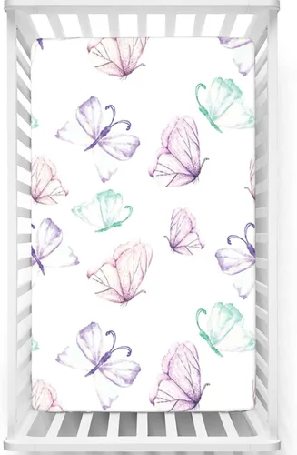 Vista 7 de Sábanas bajeras ajustables para cuna pequeña con temática azteca, sábana portátil para cuna para niño o niña, 24 x 38 pulgadas, color blanco y negro