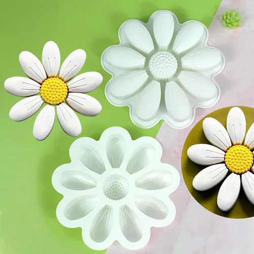 Vista 6 de mostsom Moldes de Chocolate de Girasol para Hacer en Casa (DIY), Moldes de Silicona para Dulces, Bandejas Antiadherentes para Hornear Galletas