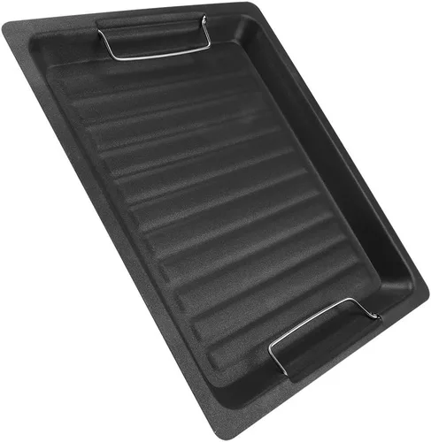 Vista 8 de BORDSTRACT Sartén para barbacoa, parrilla antiadherente para estufa, sartenes de acero inoxidable para estufas para filetes fritos, tocino, olla