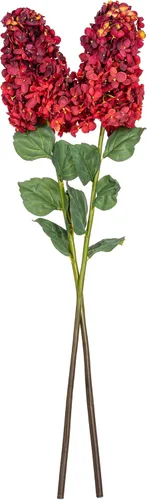 Vista 4 de Vickerman Espray de hortensias de cono artificial burdeos de 35.5 pulgadas, 2 por bolsa.