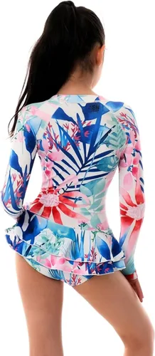 Vista 8 de YOLIPULI Traje de baño para madre e hija, traje de baño familiar a juego para mujer con camiseta de protección para niñas