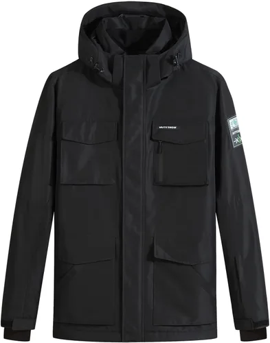 Vista 2 de Conjunto de chaqueta y pantalones de esquí para hombre, traje de nieve impermeable, traje de nieve resistente al viento, traje de esquí de invierno