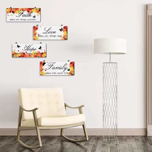 Vista 4 de 4 decoraciones de otoño de 10 x 4 pulgadas para decoración de pared