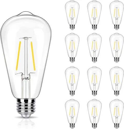 Vista 16 de [Usado] winsaLED Bombillas LED equivalentes a 25 W, 2700 K, color blanco suave, no regulables, ST19 de 2 W, bombillas Edison LED con base E26, 90