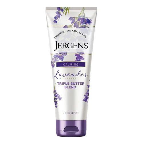 Vista 2 de Jergens Loción corporal y de manos de lavanda para el cuerpo y las manos, hidratante para mujeres, 7 onzas líquidas (paquete de 1) y loción corporal