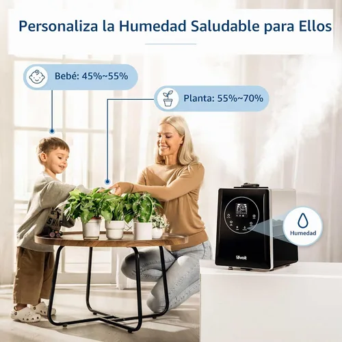 Vista 6 de Levoit LV600HH 6L Warm&Cool Mist Humidifier for Bedroom Large Room Home Negro