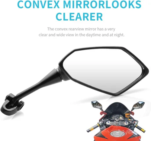 Vista 6 de MZS Espejos de Motocicleta Ajuste de Vista Trasera Compatible con EX250 EX400 CBR250R CBR300R CBR500R CBR600RR CBR 600 F4 F4I CBR900RR CBR929RR