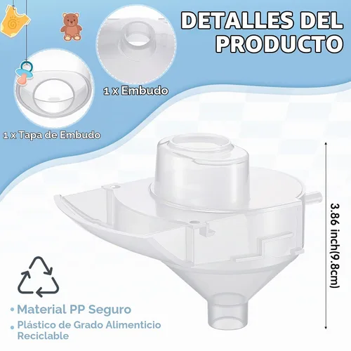 Vista 4 de Remerry 1 embudo de repuesto compatible con Baby Brezza Formula Pro Advanced piezas de repuesto embudo y cubierta compatible con dispensador