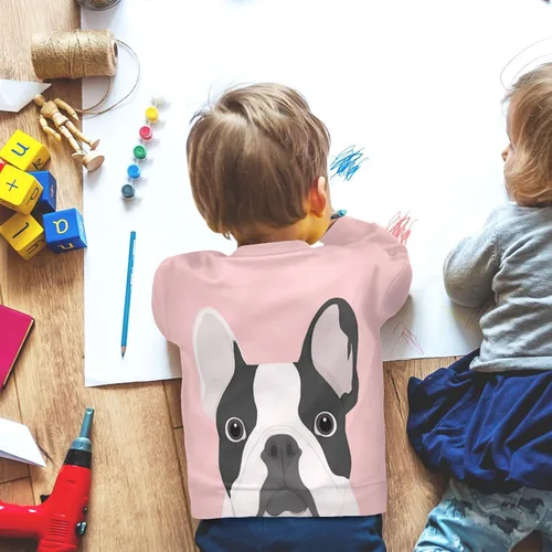 Vista 6 de Plaaee Sudadera de forro polar de manga larga con cuello redondo para niños o niñas, estampado de camiones monstruos, 4T
