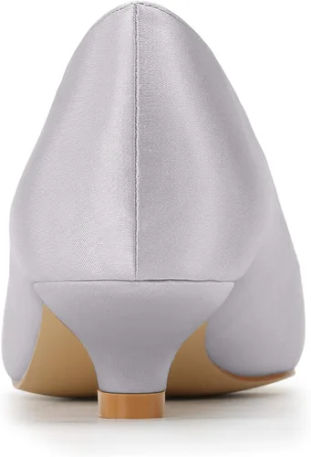 Vista 6 de ERIJUNOR Zapatos de tacón bajo para mujer, con diamantes de imitación, puntera abierta, para boda, fiesta de noche, zapatos de vestir