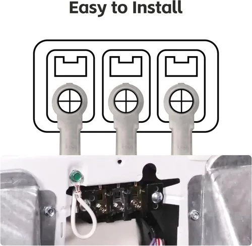 Vista 6 de Cable de secado de 3 puntas, 4 pies SRDT 10/3, cable de alimentación de extensión de electrodomésticos de 30 amperios, NEMA 10-30, negro