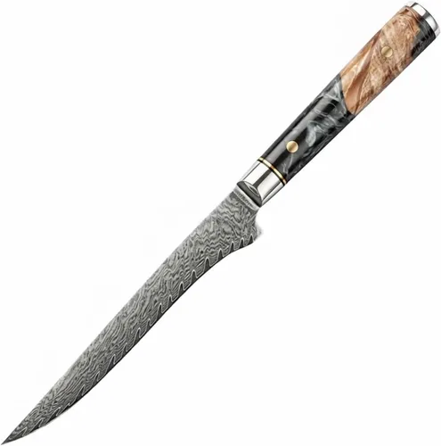 Vista 15 de Tidal Black - Cuchillo para pan de 8" - Damasco