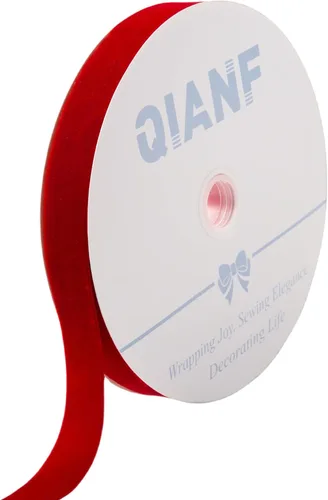 Vista 39 de QIANF Cinta de terciopelo, carrete de 1 1/2 pulgadas por 25 yardas (rojo)