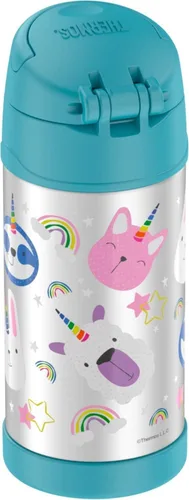 Vista 6 de THERMOS Funtainer - Botella con sorbete para niños, 12 onzas, unicornio mágico