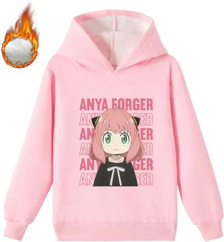 Vista 2 de Kids Girls Classic Long Sleeve Hoodie,Brushed Sweatshirts with Hood Graphic Pullover Hoodie for Teen