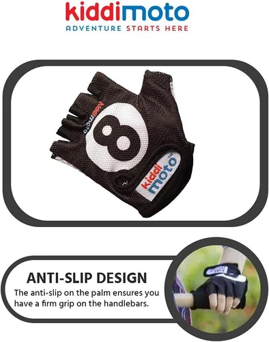 Vista 6 de Kiddimoto Kids Half Finger Cycling Gloves Non-Slip Kids Bike Gloves for Boys, Girls, Toddler Fingerless Gloves Kids Mountain Bike Gloves for BMX