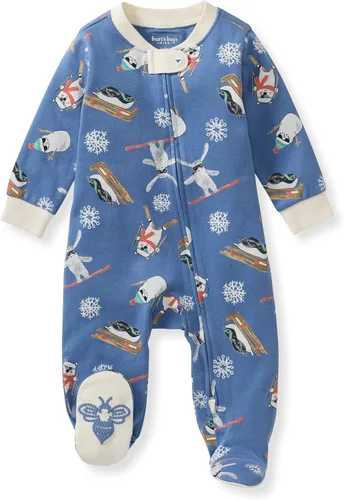 Vista 217 de Burt's Bees Baby - Pijama de una pieza para bebé, mameluco para dormir y jugar, algodón 100% orgánico, cremallera frontal