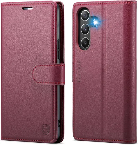 Vista 7 de FLIPALM - Funda tipo cartera para Samsung Galaxy A54, color negro Titular de la tarjeta, bloqueo RFID, cuero PU Folio Flip, Kickstand, cubierta