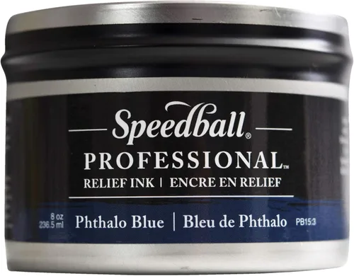Vista 10 de Speedball Tinta de alivio profesional, azul ultramarino, tubo de 5 onzas