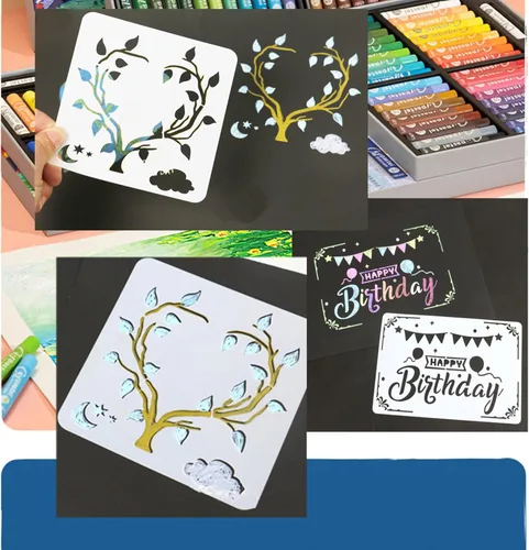 Vista 6 de BANLTRE Mylar Craft - Hoja de plantilla para manualidades, 12 x 24 pulgadas, acetato de plantilla en blanco para diseños de corte, embalaje de tubos