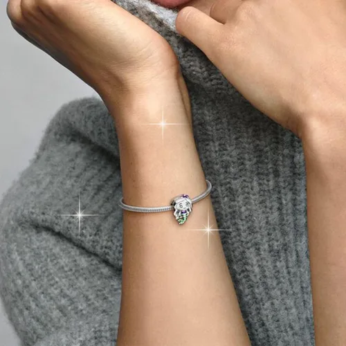 Vista 2 de Pulsera colgante de plata de ley 925 con cuentas para pulseras originales, regalo de cumpleaños para mujeres