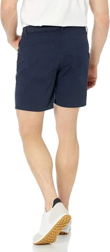 Vista 2 de Tienda Essentials Pantalones cortos elásticos con 5 bolsillos y entrepierna de 7 pulgadas para hombre