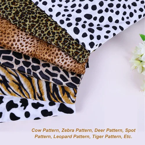 Vista 4 de BAWHO Mooie Gouden Fluwelen Stof Fashional Leopard Tiger Zebra Print Patroon Stof Fleece Zacht Comfortabel Voor Het Naaien Handgemaakte Cheongsam