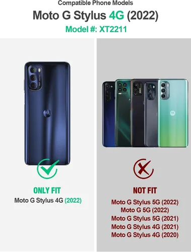 Vista 2 de Poetic Revolution - Funda para Motorola Moto G Stylus 2022 4G Modelo # XT2211, funda protectora resistente de doble capa a prueba de golpes