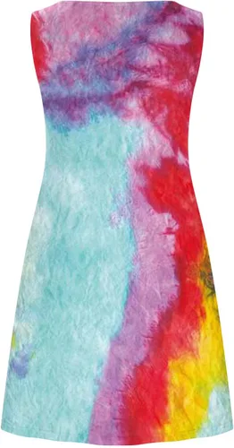Vista 5 de Ceboyel Womens Tie Dye Tank Dress Causal Summer Sundresses Bohemian Beach Dresses Hawaiian Vacation Cruise Wear 2023