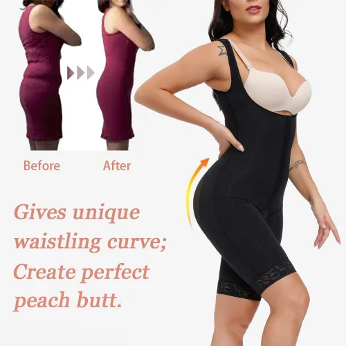 Vista 3 de SPARSHINE Fajas Colombianas con control de abdomen para mujer, faja moldeadora de cuerpo con busto abierto para mujer, entrenamiento de cintura