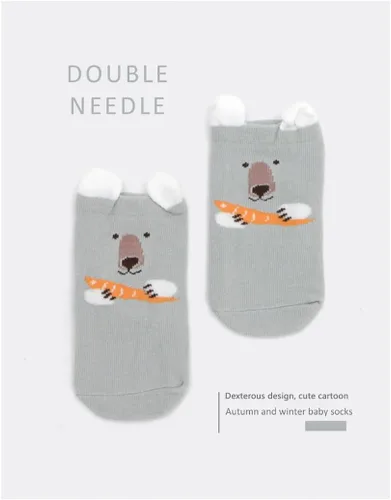Vista 4 de Calcetines antideslizantes con orejas de conejo para bebés, niños y niñas, calcetines de regalo de algodón, 10 pares