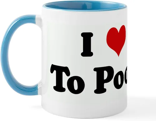 Vista 48 de CafePress Time To Poop Mugs Taza de café de cerámica de 11 oz (11.0 fl oz)