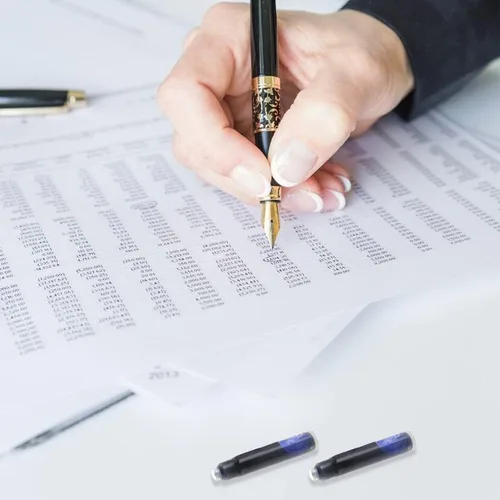 Vista 8 de Pen Savings Cartuchos de tinta para pluma estilográfica, paquete de 24, tamaño estándar internacional, longitud 1.5 pulgadas, diámetro de 0.102 in