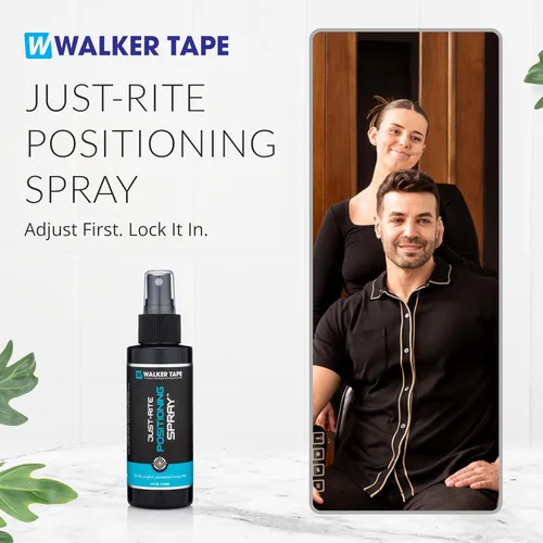 Vista 7 de Walker Tape Just-Rite - Spray de posicionamiento de 4 onzas líquidas para instalaciones de pelucas, sistemas de encaje, aplicaciones de tupé