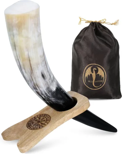 Vista 10 de Set de 4 cuernos para beber vikingos Cuerno natural hecho a mano Pulido apto para alimentos Regalo nórdico vikingo para hombres y mujeres