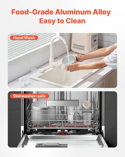 Vista 6 de VEVOR Máquina Automática Vertical de Helados con Compresor Incorporado, 1 Cuarto de Galón Sin Pre-congelación Fabricadora de Gelato y Máquina