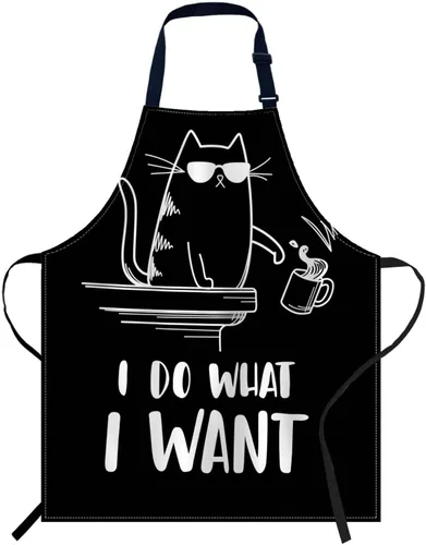 Vista 18 de oFloral Delantal para cocina casera 010, cute cats