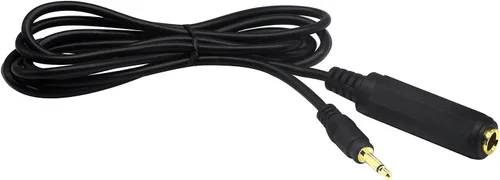 Vista 2 de Chapado en oro de 0.138 in mono 1/8 pulgadas audio macho a 0.250 in 1/4 pulgadas hembra adaptador de cable convertidor (4.9 ft/5 pies)