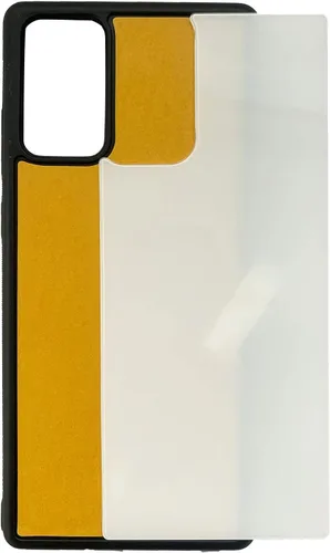 Vista 5 de JUSTRY 5 fundas para teléfono de sublimación compatibles con Samsung Galaxy S20 Plus, vidrio templado, fácil de sublimar, bricolaje, 2 en 1, goma