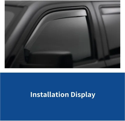 Vista 4 de Window Visor 4pcs Rain Deflector Guard Front Rear Side in Channel Mount Style Modified Acrylic Dark Smoke Tint for Chevy for Equinox 2010-2017